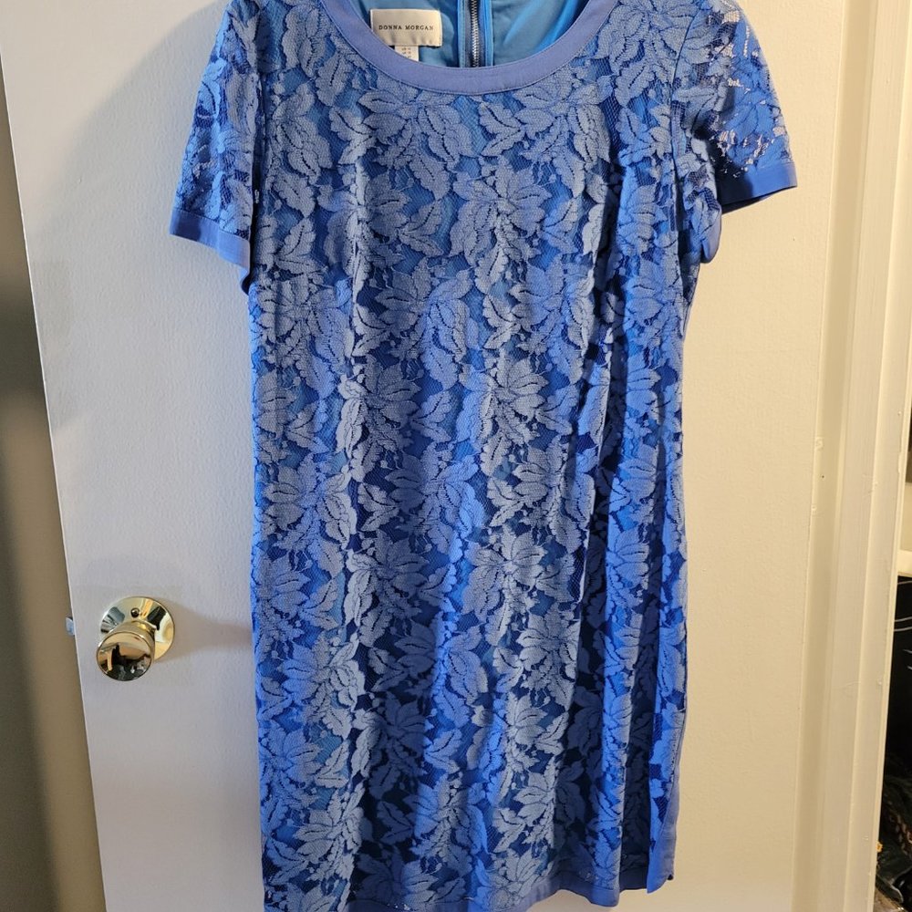 blue lace dress